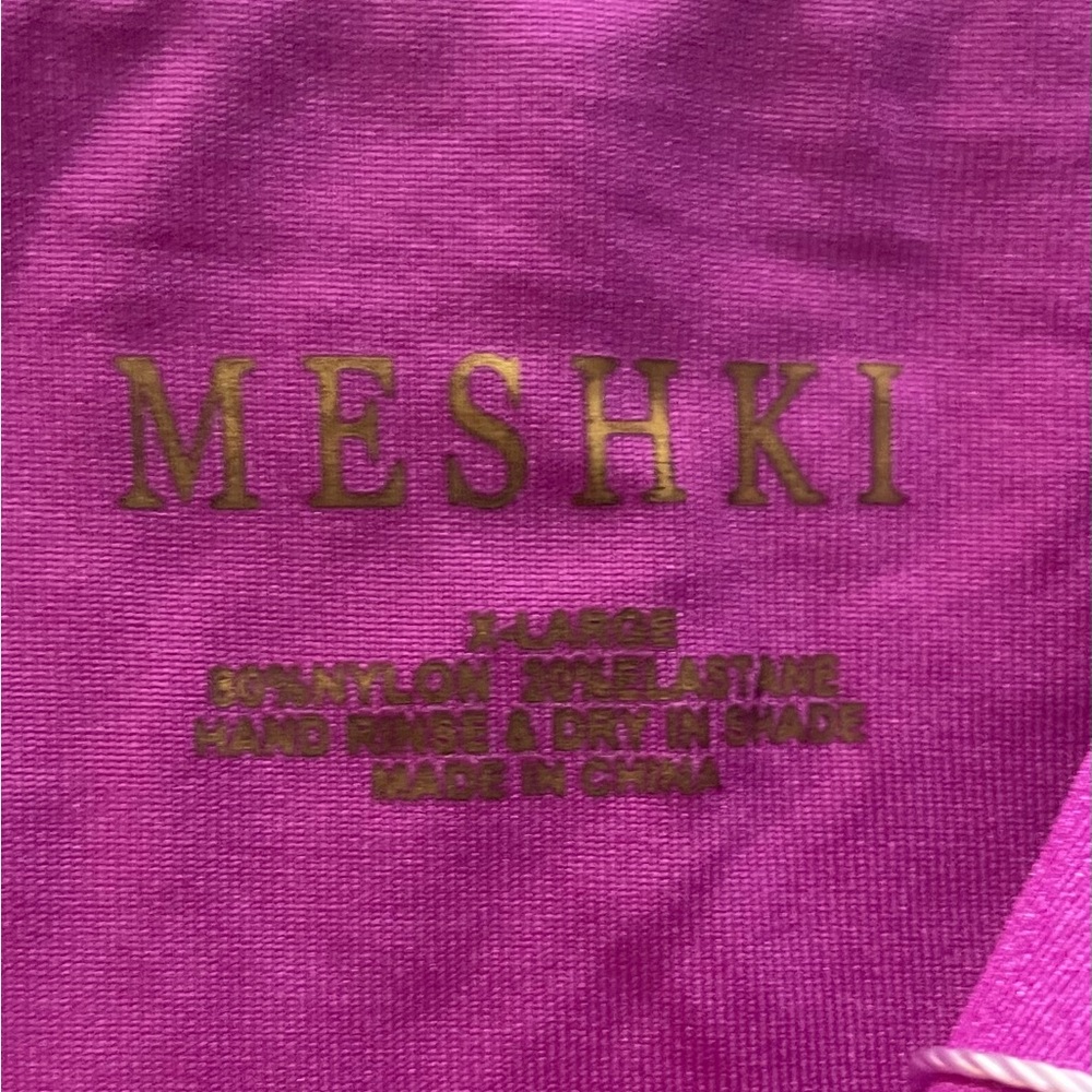 NWT Meshki Andie Ruched String Side Bikini Briel Swimsuit Size XL - Picture 4 of 8